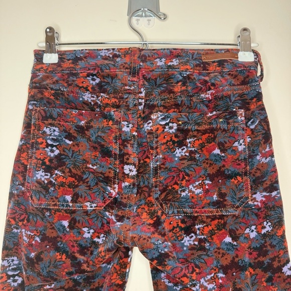 ANTHRO PILCRO and The Letterpress Floral Velvet Corduroy High Rise Skinny Jeans - Picture 8 of 12